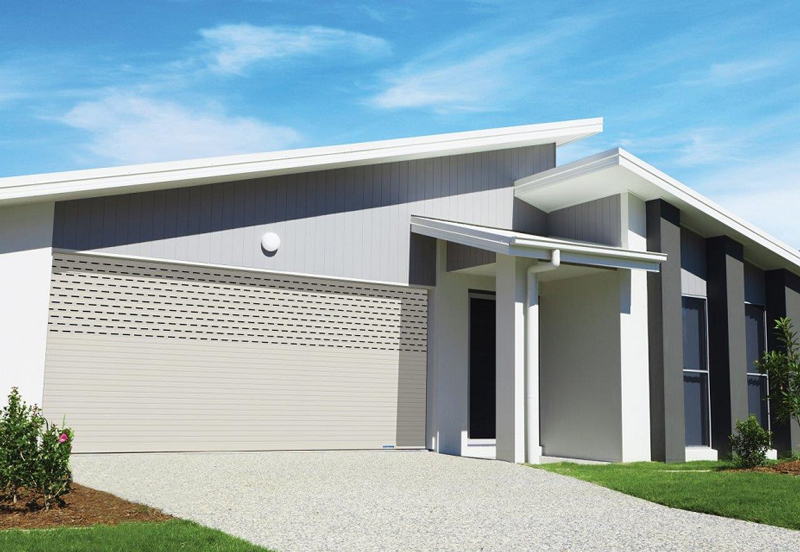 Xây gara ô tô với cửa cuốn khe thoáng